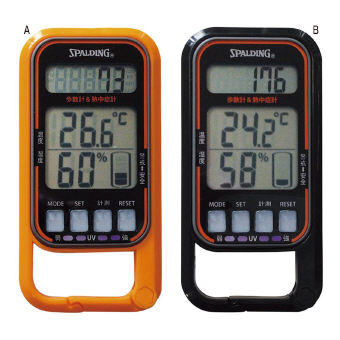 スポルディング 4in1熱中症計付歩数計 ブラックの商品詳細｜販促品