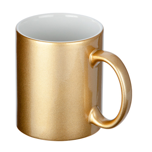 フルカラー転写対応陶器マグカップ 320ml ゴールド