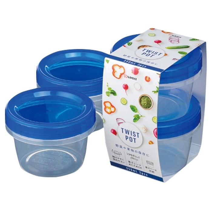 ツイストポット250ml2個組 ブルー