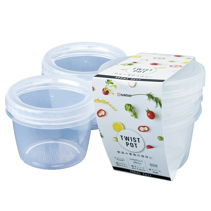 ツイストポット500ml2個組 クリア