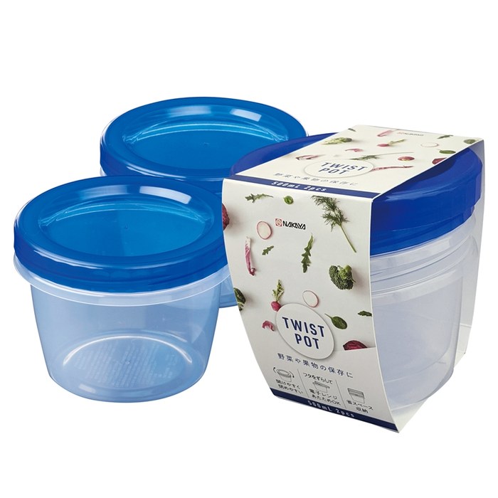 ツイストポット500ml2個組 ブルー