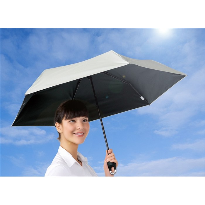 晴雨兼用 カラビナ付手元折りたたみ傘