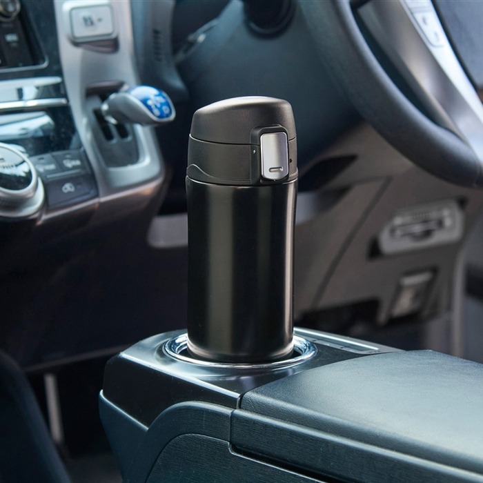 ワンプッシュ真空ステンレスボトル450ml ブラック