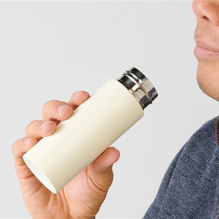 真空ステンレスサーマルポケットボトル120ml オフホワイト
