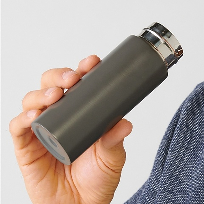 真空ステンレスサーマルポケットボトル120ml グレー
