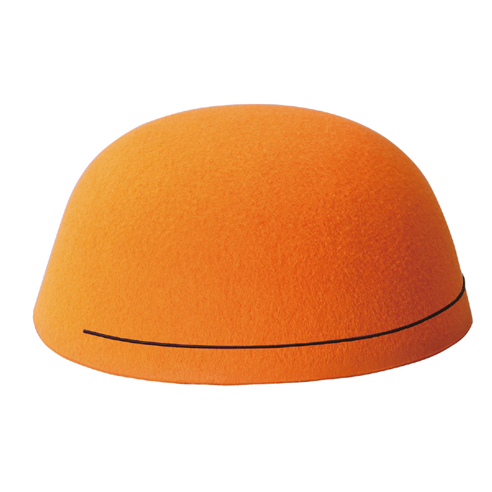 フェルト帽子 オレンジ