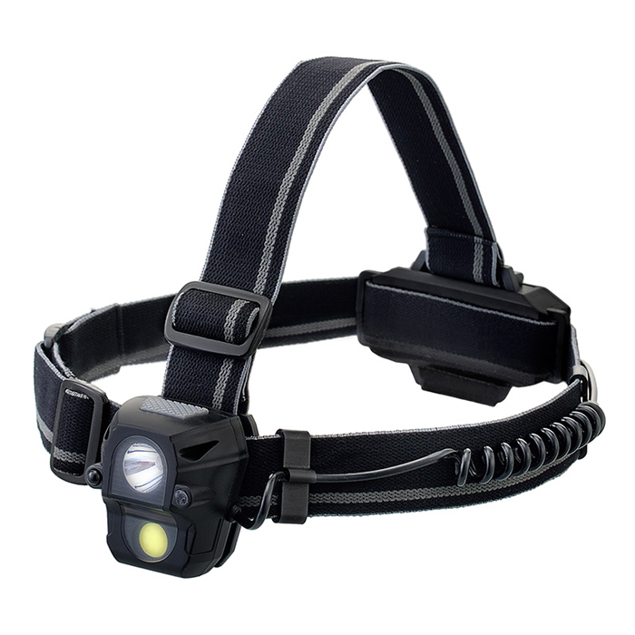 LEDセンサーヘッドライト COB付 ブラック