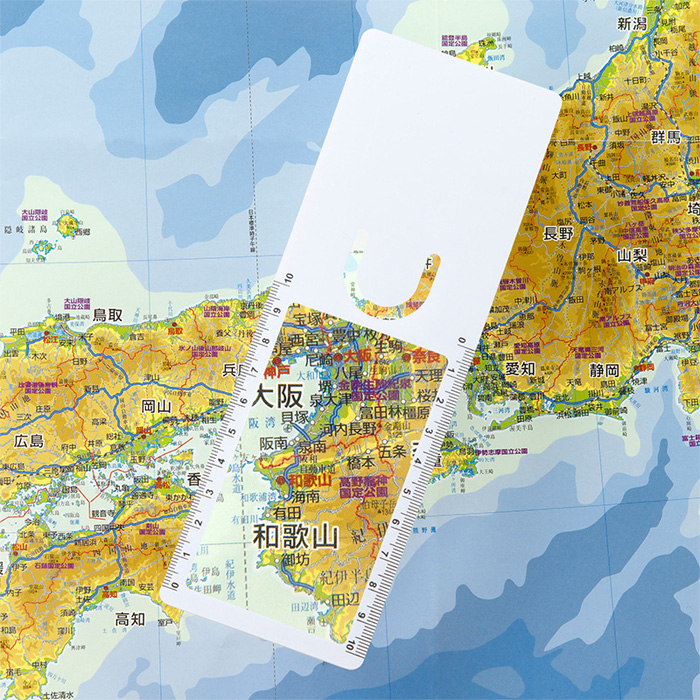 しおり拡大鏡 定規付 ホワイト