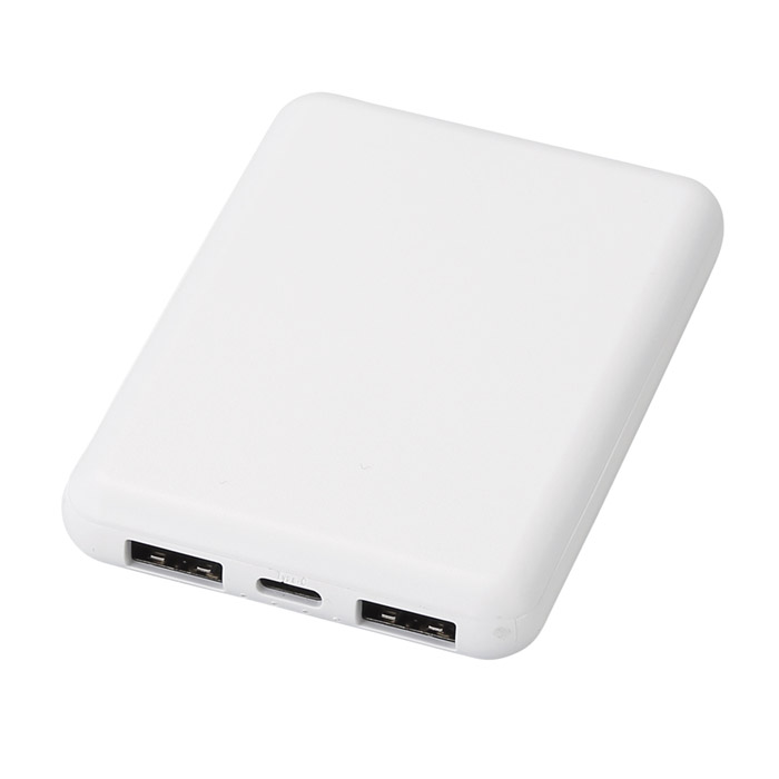 急速充電 薄型軽量モバイルバッテリー5000 ホワイト 
