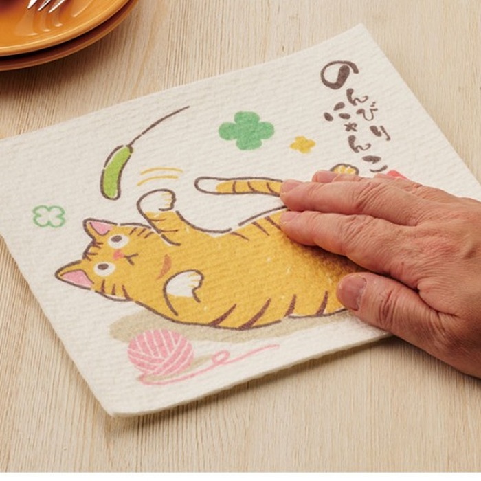 のんびりにゃんこ 超吸水！ecoふきん