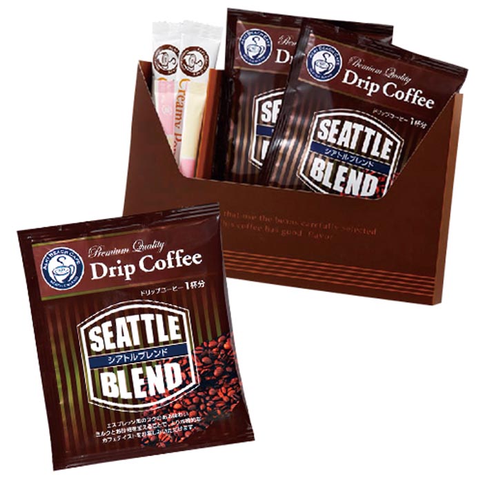 シアトルブレンドコーヒー ギフトセットの商品詳細｜販促品・景品・ノベルティ特価市 - 名入れ・包装も充実!