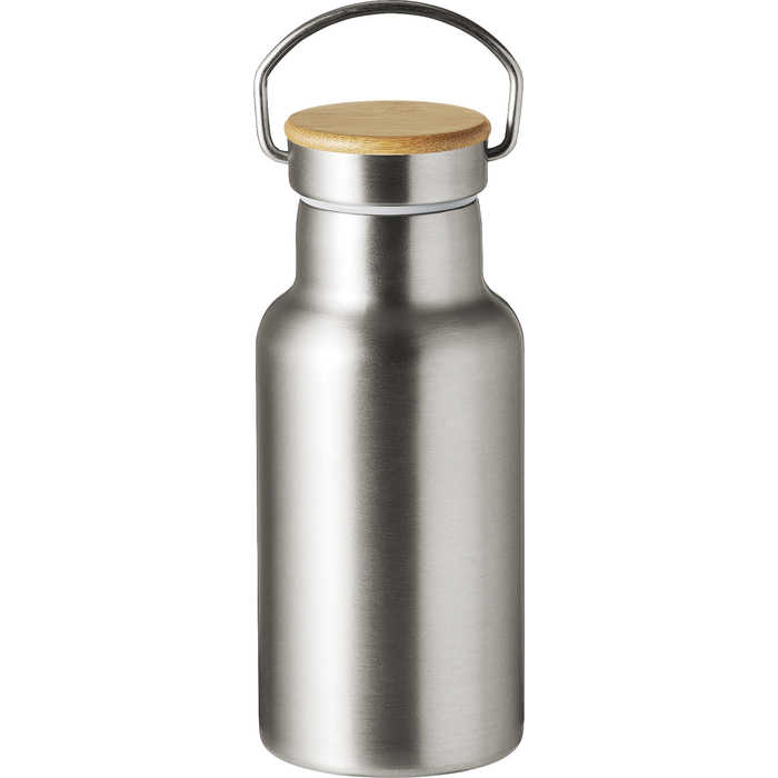 ウッドキャップ・ステンレスボトル 350ml シルバー