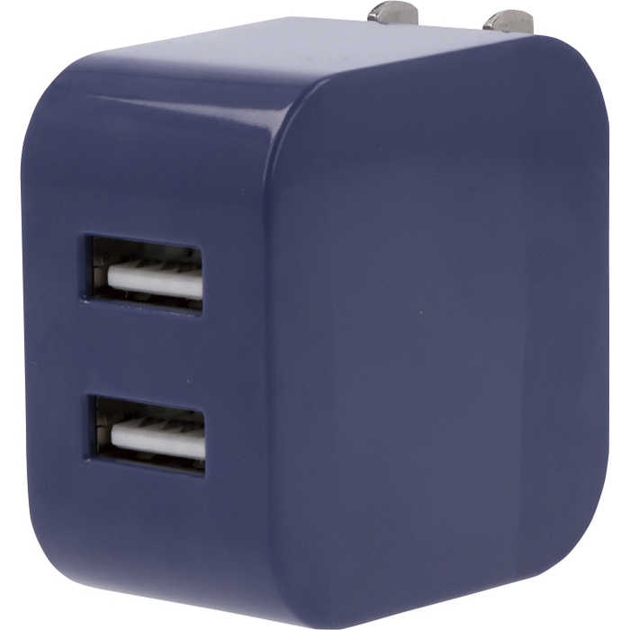 2ポート USBアダプター 3.4A ネイビー