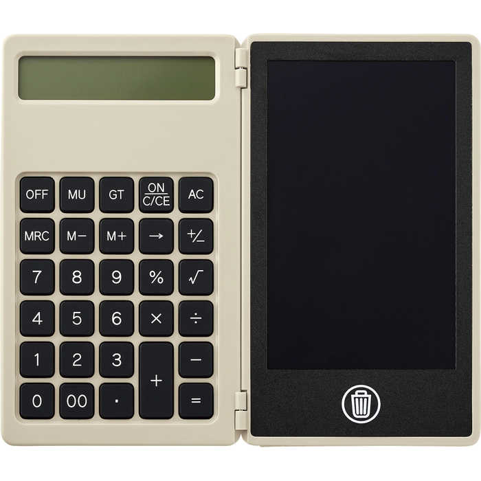 電卓付電子メモ 4.4インチ グレージュ